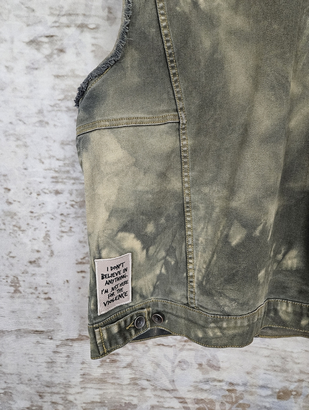 Mens Battle Vest Post Apocalyptic Mad Max Cotton Hand Distressed Size Large - Picture 11 of 12